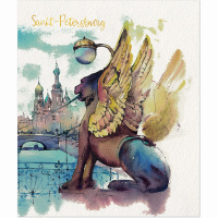 Тетрадь А5  96л кл. Полином "Питер" глянц.лам.