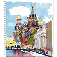 Тетрадь А5  96л кл.,    "Питерские скетчи" гребень