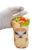 Мягкая игрушка брелок 15см "Шаурма кот"