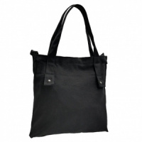 Сумка-шоппер 38*34*4см Hatber "Black" на молнии, с карманом