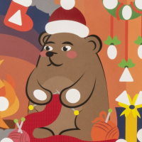 Аппликация из EVА 15*20см  "Канун рождества"