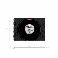 Тетрадь для нот А5, 24л. " Just Music", горизонтальная