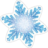 Украшение на скотче 10*10см "Снежинка"