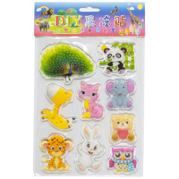 Набор наклеек гелевые "Ассорти" 15*20см 6 стикеров