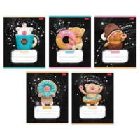 Тетрадь А5 18л кл. Hatber "Кофейные коты" 5 диз.в блоке