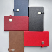 Ежедневник недат. А5 136л., кожзам, тв.пер. "Premier. Красный" магнит.хлястик, ляссе