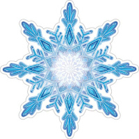 Украшение на скотче 18*18см "Снежинка"