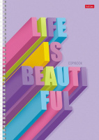 Тетрадь А4  96л кл. гребень Hatber  "Headline" ТОНИР.БЛОК КРЕМОВЫЙ