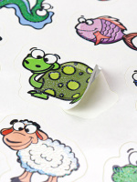 Набор наклеек 150*225мм, 1 л. "Блестящие наклейки. Зверюшки"