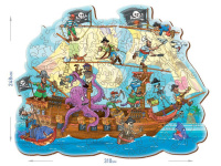 Пазлы фигурные 106 элемента FUN ART collection. Пиратский корабль 6+