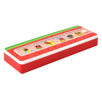Пенал пластиковый (210*64*25) с линейкой "Арбузы на отдыхе"