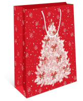 Пакет подар. бум. новогодн. 18*22*10см 157гр/м Ёлка