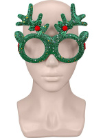Очки карнавальные "Зеленые рожки" 14*12см