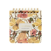 "POCKET JOURNAL" 90 х 90 мм, 60 Л,  НА ГРЕБНЕ  "Цветочная страсть"