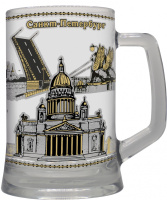 Кружка сувенирная 500 мл  "Санкт-Петербург. Коллаж" стекло