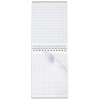 Блокнот А6 пласт.обл.  80л "Canvas. Cерый" гребень, кл.