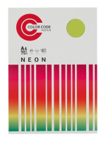 Бумага А4 цветная  50л Color Code НЕОН, зеленая