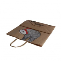 Пакет подар. бумажн. 25*22*12 см,  80 гр/м2  Не лень тебя поздравить, крученые ручки