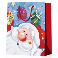 Пакет подар. бум. новогодн. 18*23*10 см 210 гр/м2 "Дед Мороз" микс дизайнов