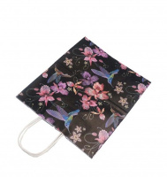 Пакет подар. бумажн. 25*22*12 см, 100 гр/м2  Колибри, крученые ручки