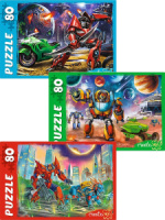 Пазлы 80 элементов  163*225мм. "Мир трансформеров"