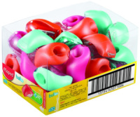 Точилка пласт. с контейнером  1 отв. BULBO, полупрозр., ассорти