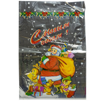 Пакет подар. полимерный 23*33см "Новогодний" 4 дизайна