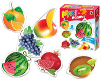 Пазлы МАКСИ 6 картинок "Фрукты/ягоды"