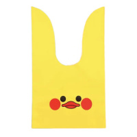 Мешок подар. ПВХ  с ушами 20*33см "Утёнок" жёлтый 