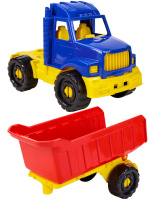 Машинка "БИЗОН" 16 см с прицепом классический