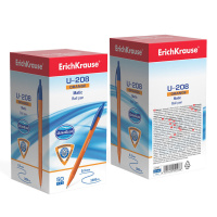 Ручка шар. ЕК ULTRA GLIDE U-208 автомат, синяя, оранж.корп.1мм