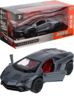 Машинка инерционная 12см металл,  открыв. дверцы, цвет серый, в коробке