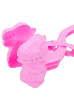 Форма для снега 200мм "ДИНОЗАВРИК-2" в сетке, цвет микс