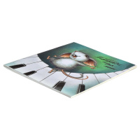 Тетрадь для нот А5 24л., расшир.нотный стан, скоба "Мышка на клавишах"