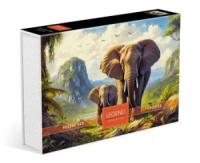 Пазлы  500 элементов  480*330мм. "LEGEND. Жизнь слонов" + постер, в подар.уп-ке