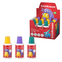 Клей ПВА ErichKrause EasyStick, Jolly Friends 20мл, с кисточкой, ассорти