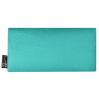 Пенал-косметичка (195*100) молния, ткань "Бирюзовый" нашивки из ткани