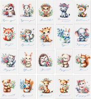 Набор открыток 7*10см "Милашки" 20шт