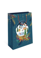 Пакет подар. бум. новогодн. 18*22*10см 157гр/м Новогодний