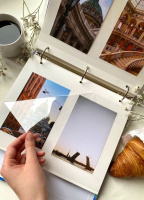 Фотоальбом магнитный 50л  23*28см кольца, Liquid metal. Flowers 2