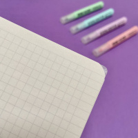 Записная книжка А6  80л. пластик, гребень "Cute journal. Сладкое настроение. Пончики" резинка