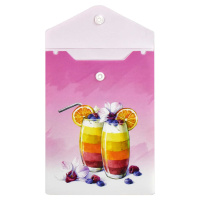 Конверт на кнопке  с рисунком А6 Яркие лимонады