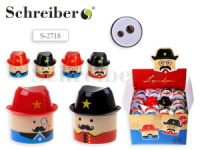 Точилка пласт. с контейнером  2 отв. КОВБОЙ