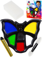 Набор для грима 6цв. краски, 1 мелок, спонж, аппликатор