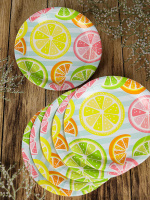 Тарелка бум. "Лимонад" 18 см, 6 шт.