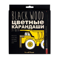 Карандаши цвет. 24цв  BlackWoodColor  пластиковые