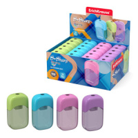 Точилка пласт. с контейнером  1 отв. S-Sharp, ассорти