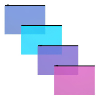 Конверт на молнии С6 (175*120мм) полупрозрачный Fizzy Vivid, ассорти