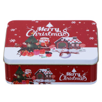 Шкатулка новогодняя 12см , металл, 6 дизайнов