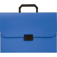 Портфель  6 отд. с ручкой и замком, синий
